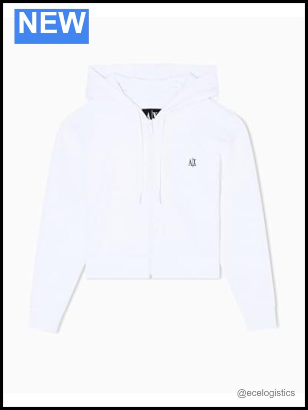 Cropped Zip Hoodie Stretch Cotton Drawstring Long Sleeve